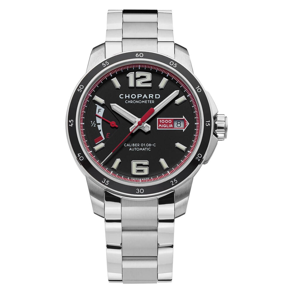 Pre-Owned Chopard Mille Miglia Automatic 43mm Black Dial Steel Bracelet Watch