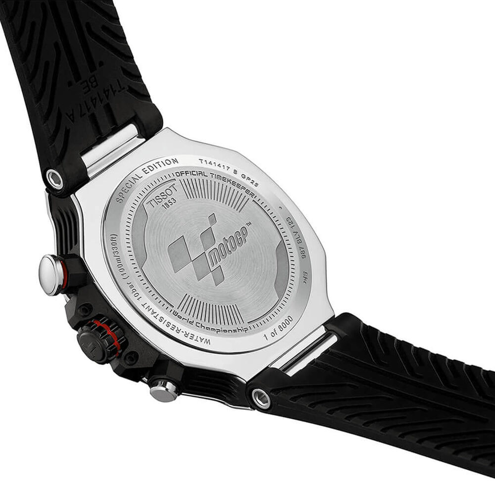 Tissot T-Race MotoGP Quartz Chronograph 45mm Dark Grey Dial Black Rubber Strap Watch image number 2