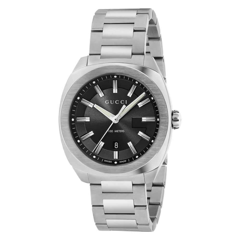 Gucci G-Frame 41mm Black Dial Stainless Steel Men's Watch