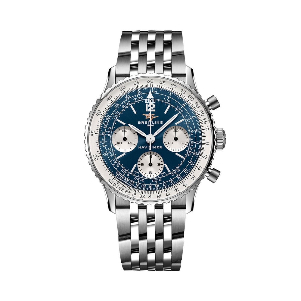 Breitling Navitimer B09 Chronograph 41mm Blue Dial Stainess Steel Bracelet Watch