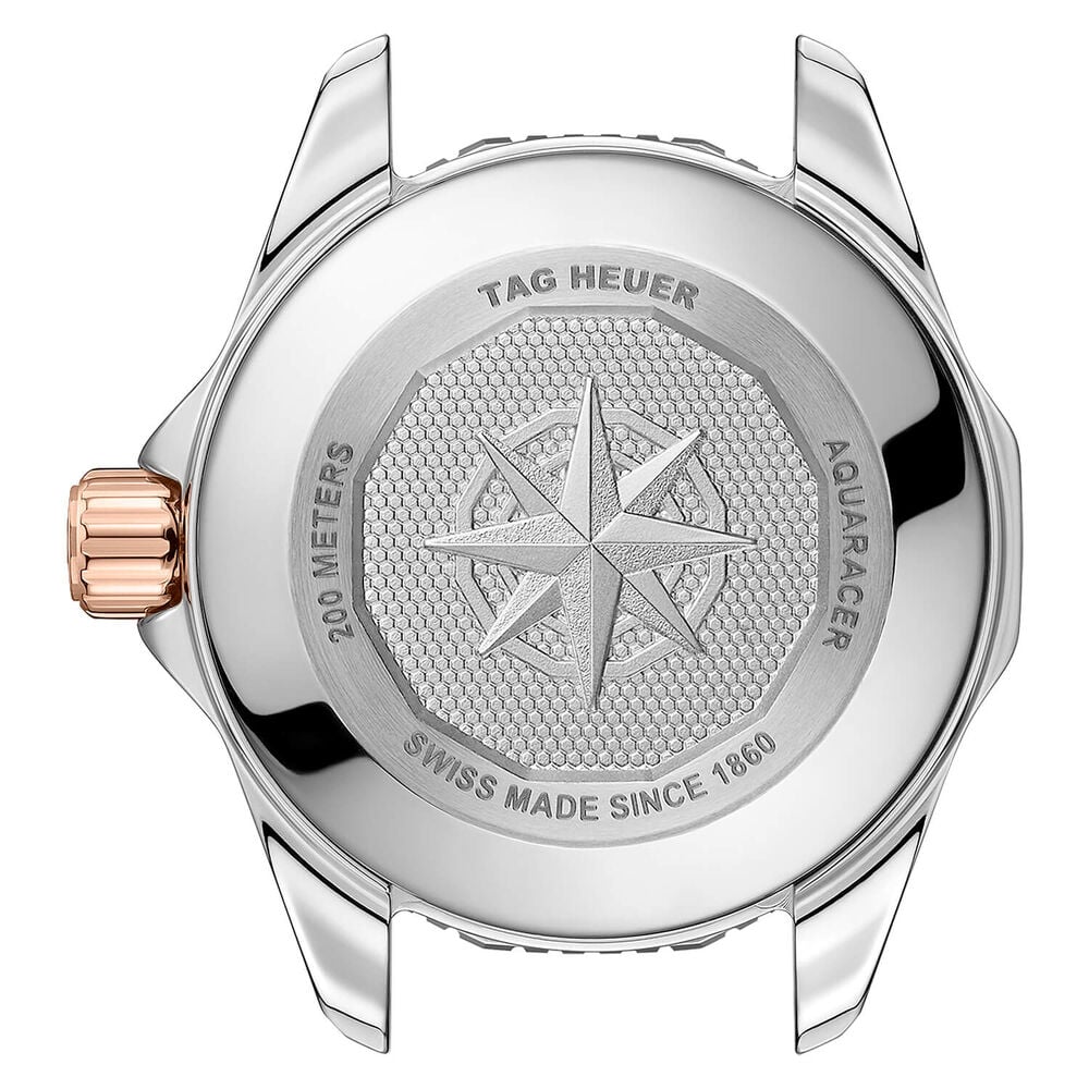 TAG Heuer Aquaracer 30mm Black Dial Rose Gold Bezel Black Rubber Strap Watch
