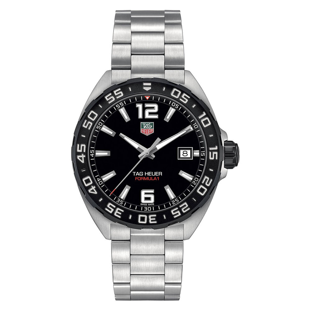 TAG Heuer Formula 1 men's black dial stainless steel bracelet watch image number 0