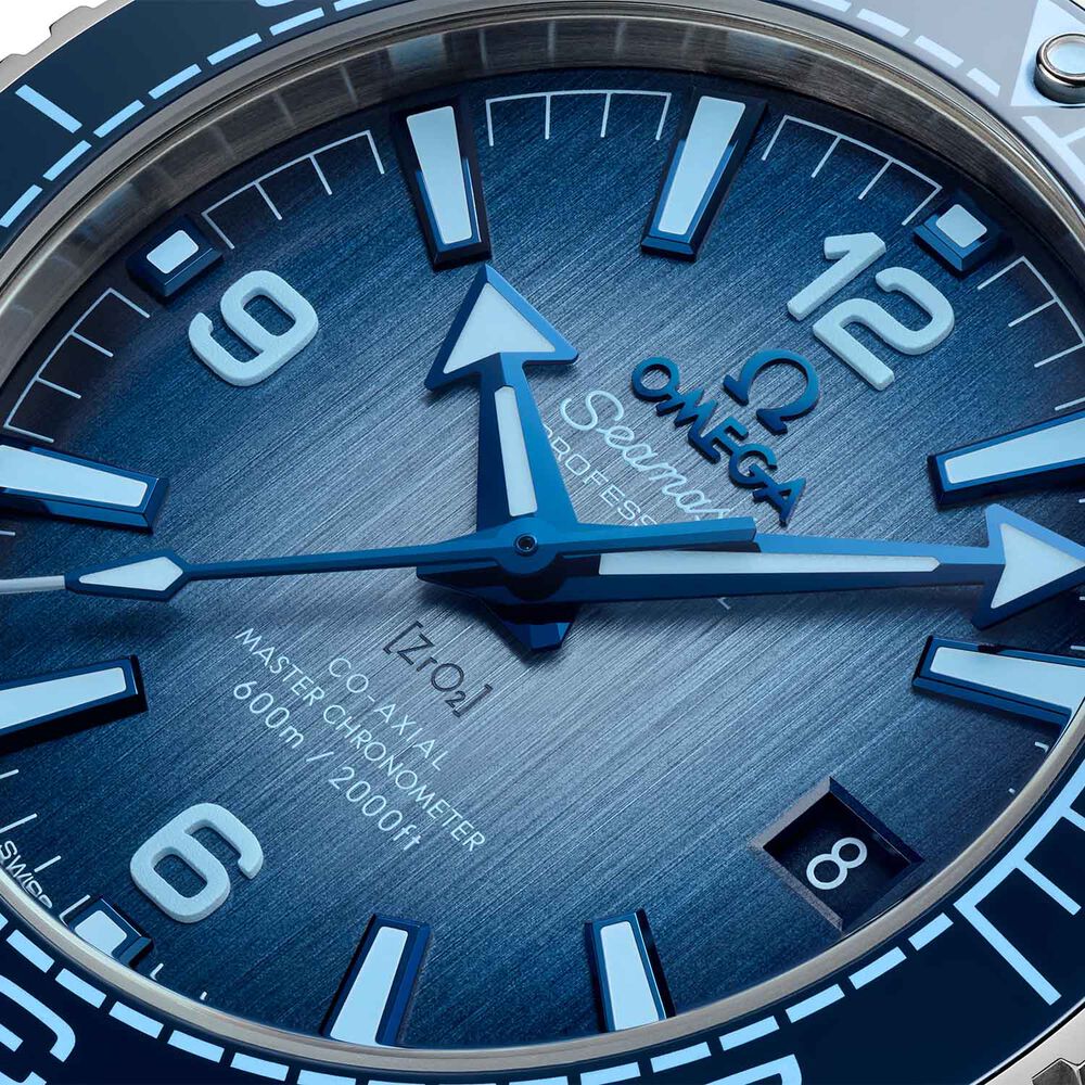 OMEGA Seamaster Planet Ocean 600M 39.6 Summer Blue Dial Steel Bracelet Watch image number 5