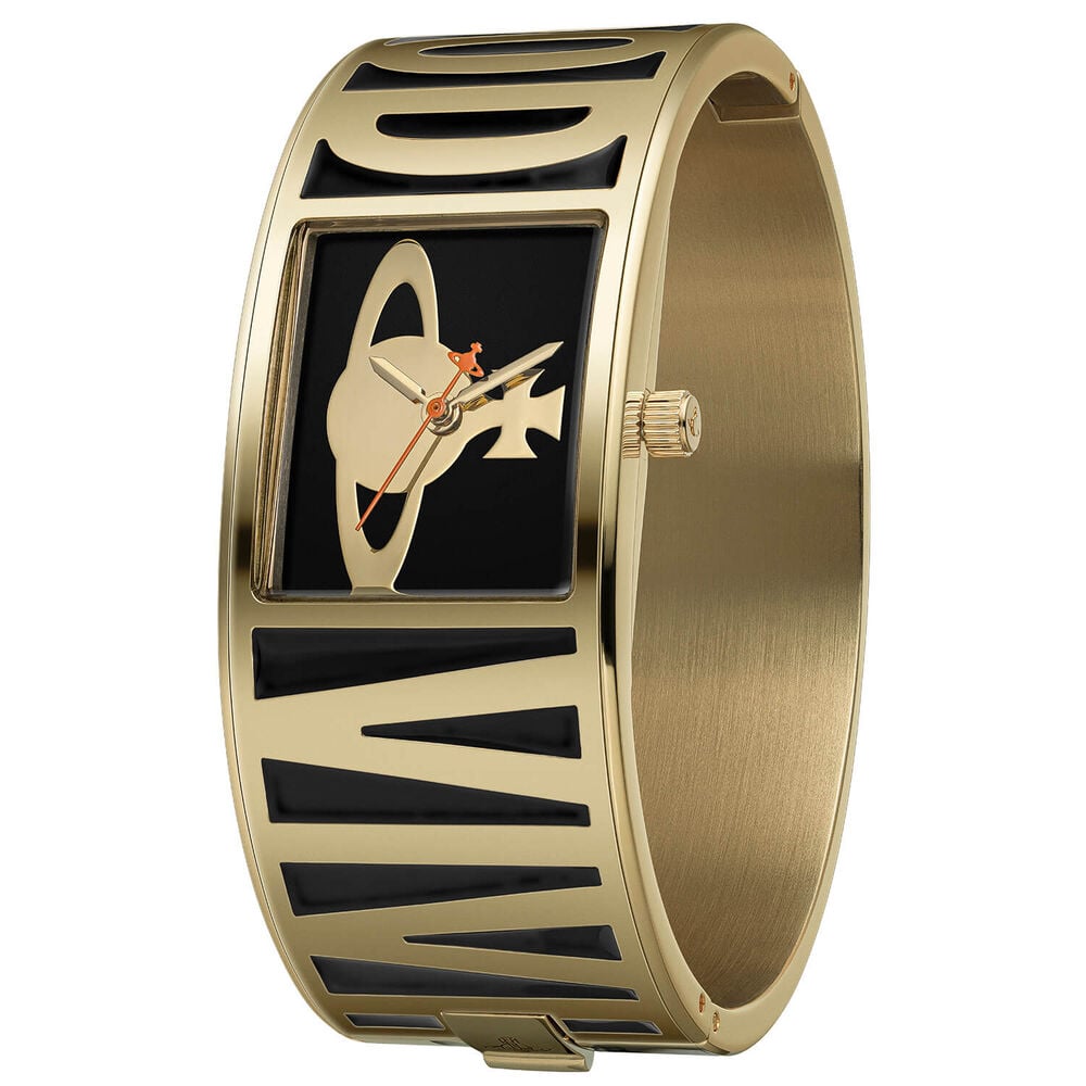 Vivienne Westwood Belvoir 25mm Black Dial Black & Gold Bangle Watch image number 1