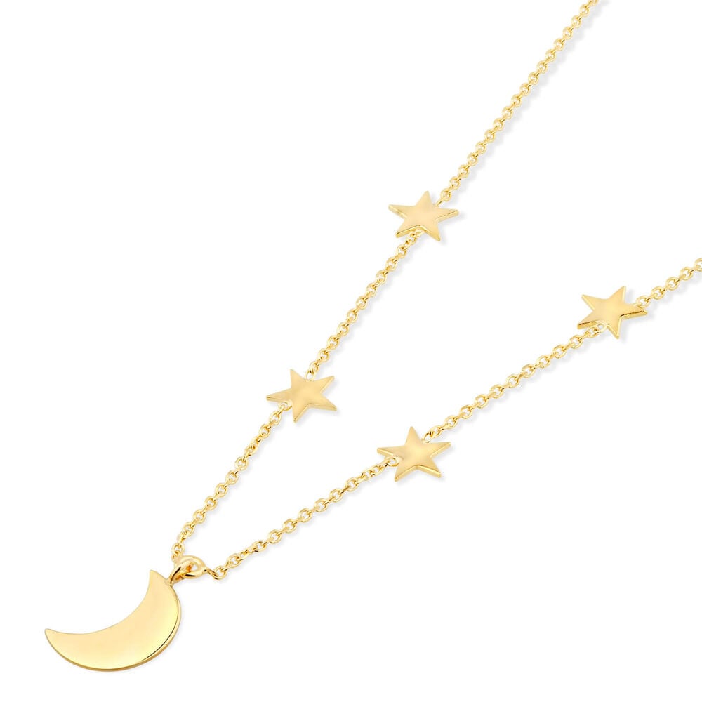 9ct Moon and Stars Necklet
