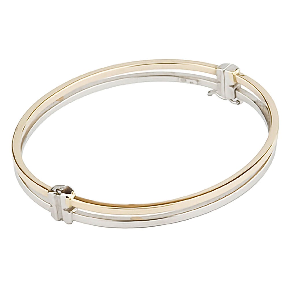 9ct two colour gold bangle image number 0
