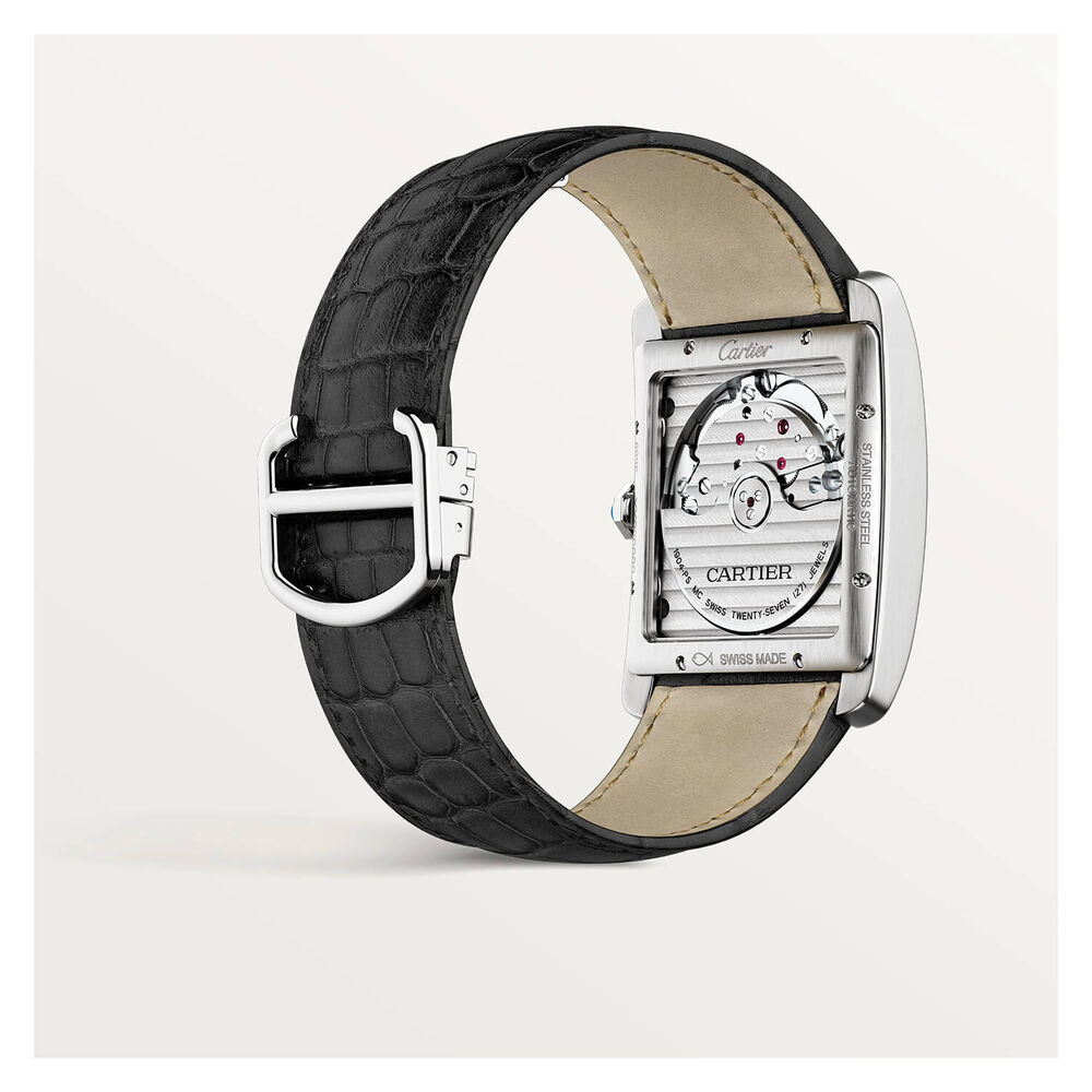 Cartier Tank MC 34.30mm White Dial Black Leather Strap Watch image number 4