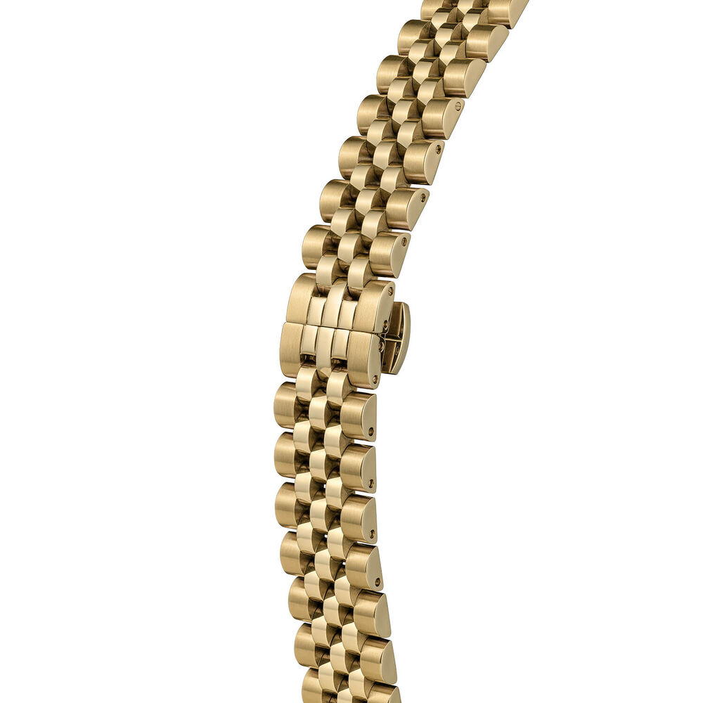 Vivienne Westwood Little Seymour 32mm Olive Green Dial Gold Steel Bracelet Watch image number 5