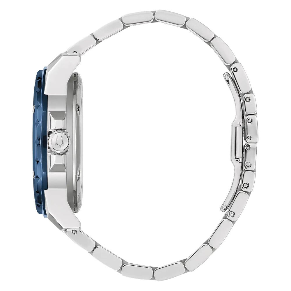 Bulova Marine Star 45mm Blue Skeleton Detail Dial Bracelet Watch image number 1