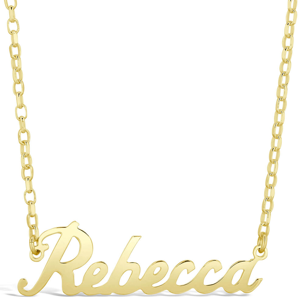 9ct Yellow Gold Personalised Name Necklace (7-10 letters) (Special Order) image number 0