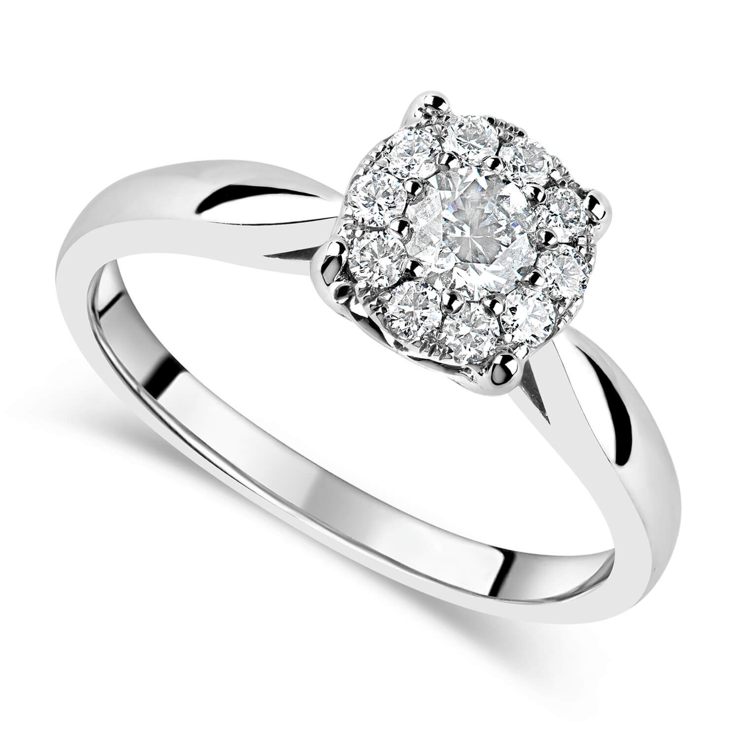 Starburst halo engagement ring shop