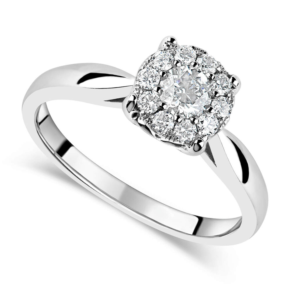 Starburst Collection 18ct white gold 0.37 carat diamond ring image number 0