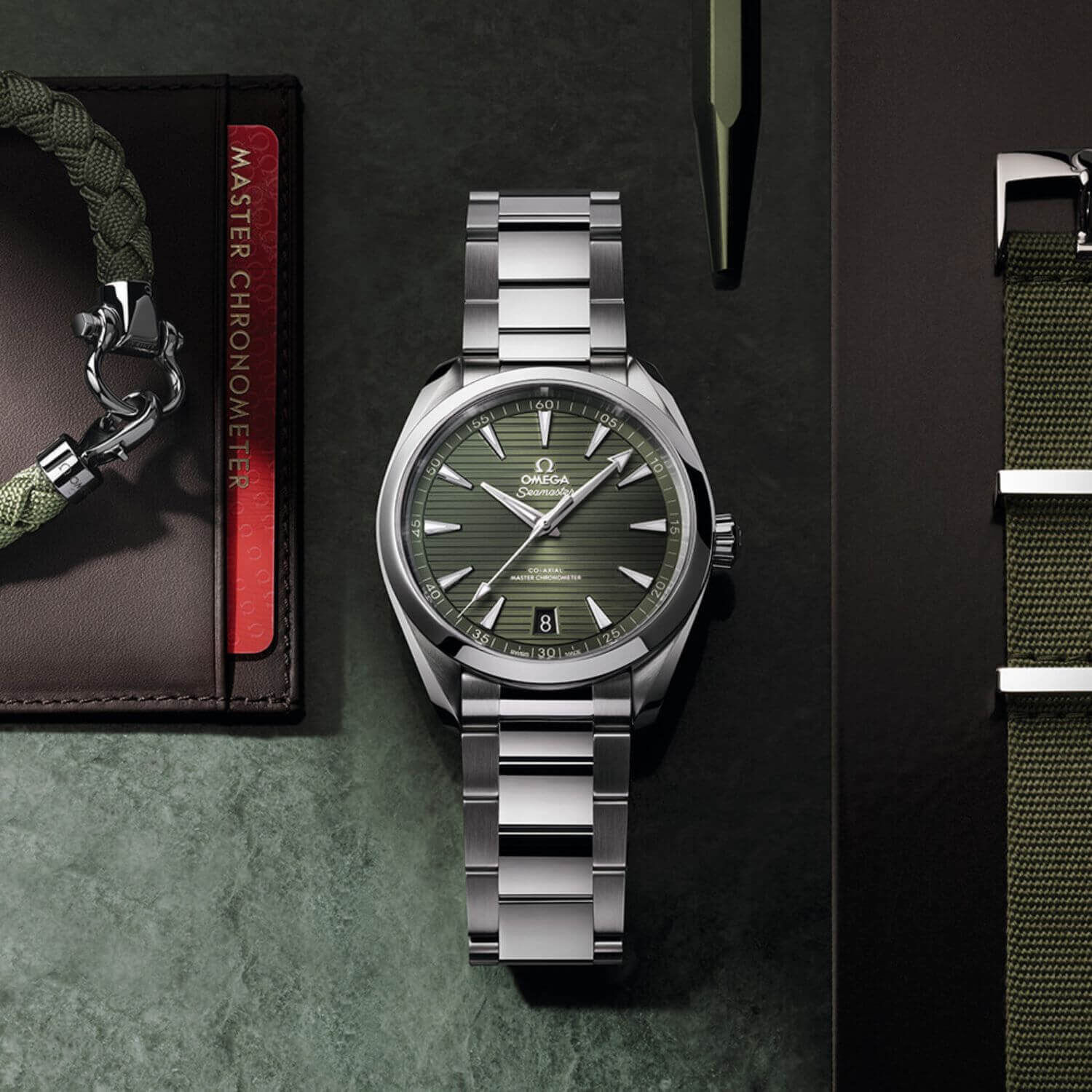 OMEGA Seamaster Aqua Terra 41mm Green Dial Bracelet Watch