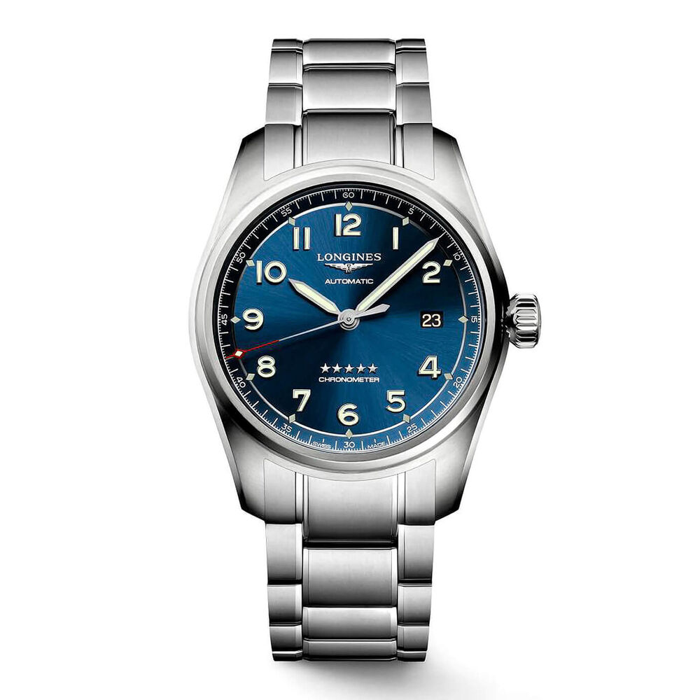 Longines Spirit Automatic 40mm Blue Dial Steel Case Bracelet Watch image number 0
