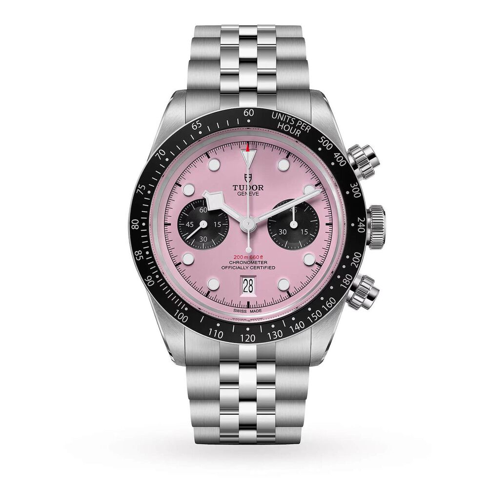 TUDOR Black Bay Chrono 41mm Pink Dial Steel Bracelet Watch image number 0