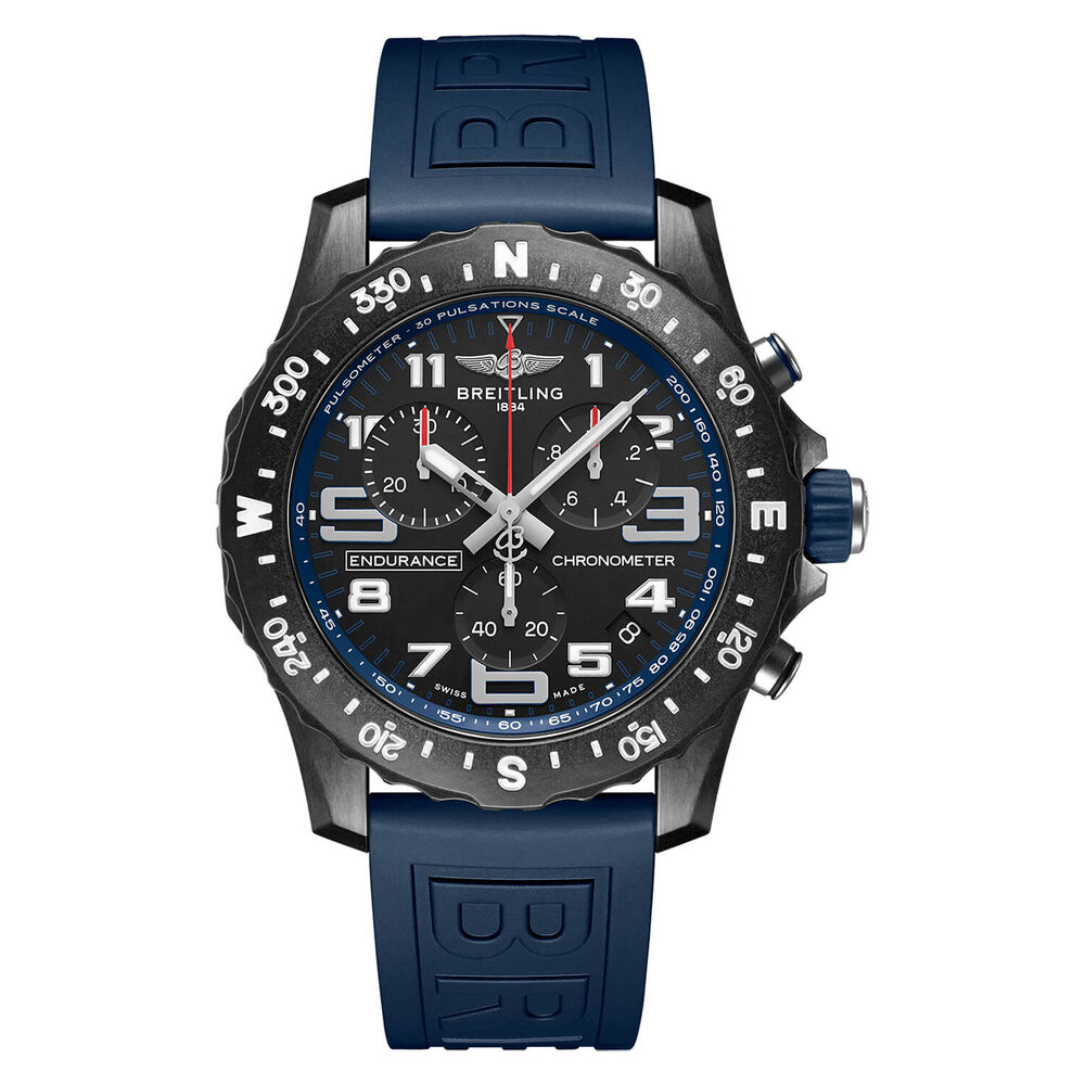 Breitling Endurance Pro 44mm Blue Detail Rubber Strap Watch