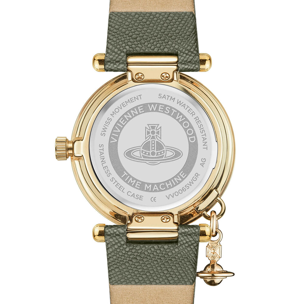 Vivienne Westwood Orb Pop 32mm Silver Dial Green Strap Watch image number 4