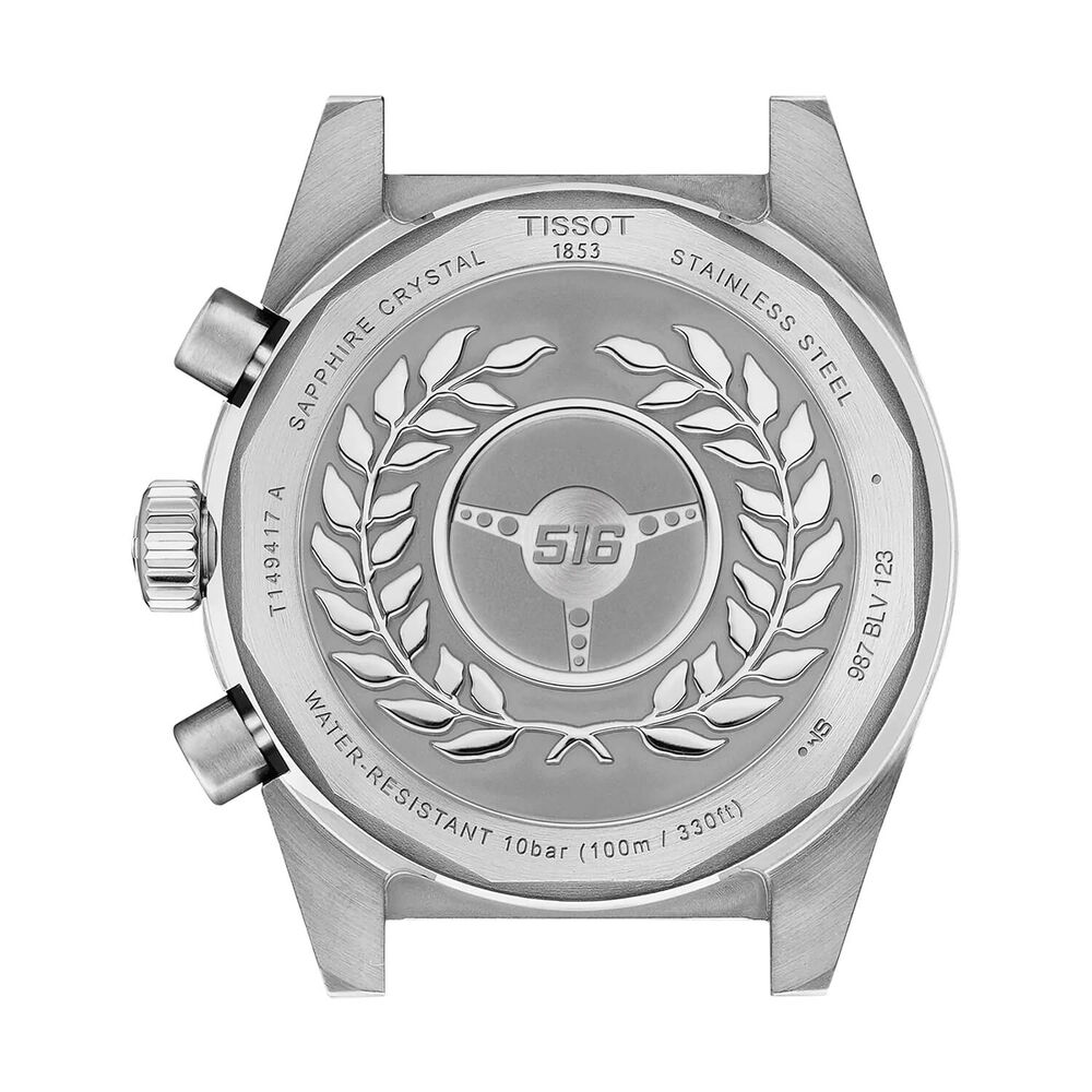 Tissot PR516 Chronograph 40mm White Dial Steel Bracelet Watch image number 2
