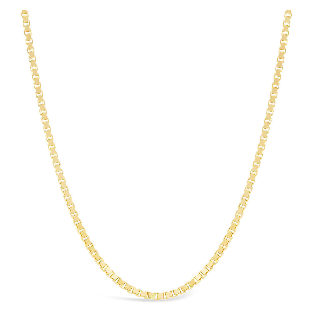 9ct Yellow Gold Venetian Box 18' Chain Necklace image number 0