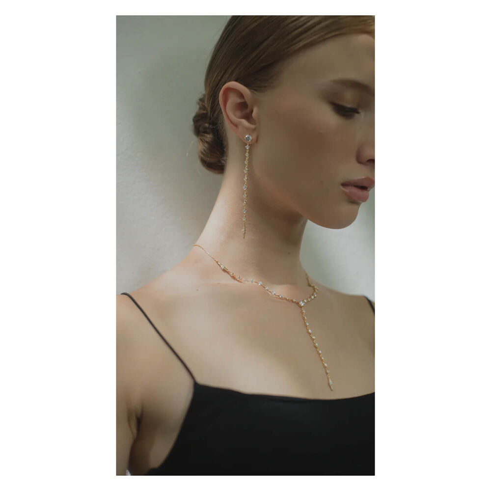 CARAT* London Phoenix Drop Yellow Gold Vermeil Drop Necklace image number 4