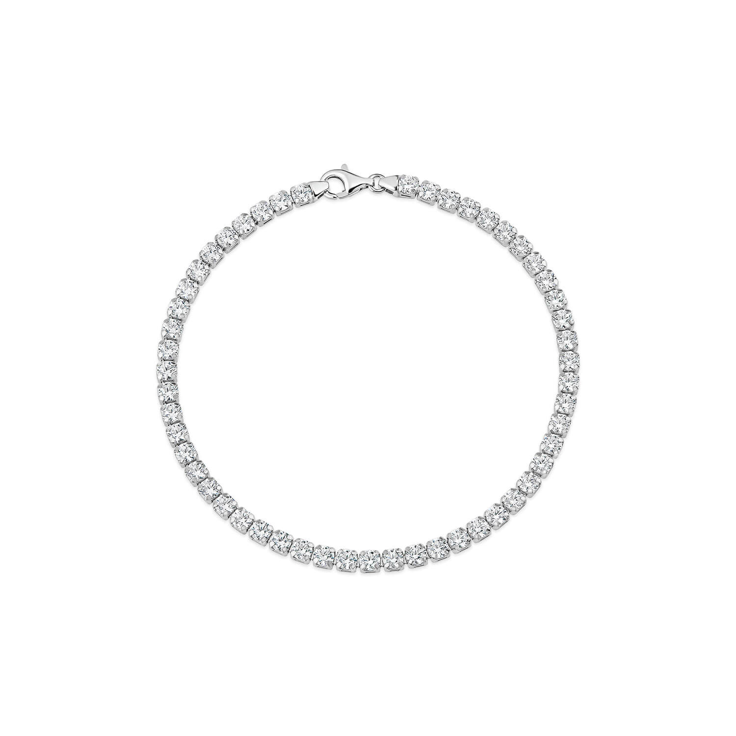 Sterling silver cubic zirconia tennis bracelet online