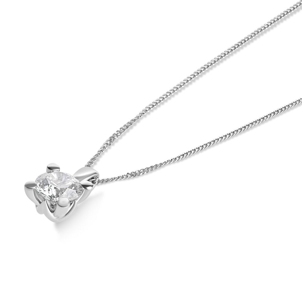 The Orchid Setting 18ct White Gold 0.50ct Diamond Pendant image number 1