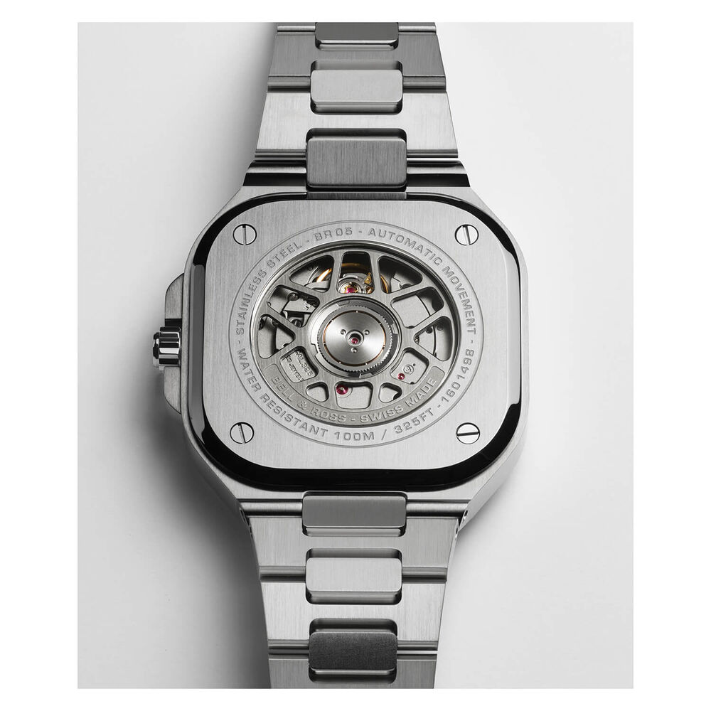 Bell & Ross BR 05 GMT 41mm Silver Opaline Dial Bracelet Watch image number 3