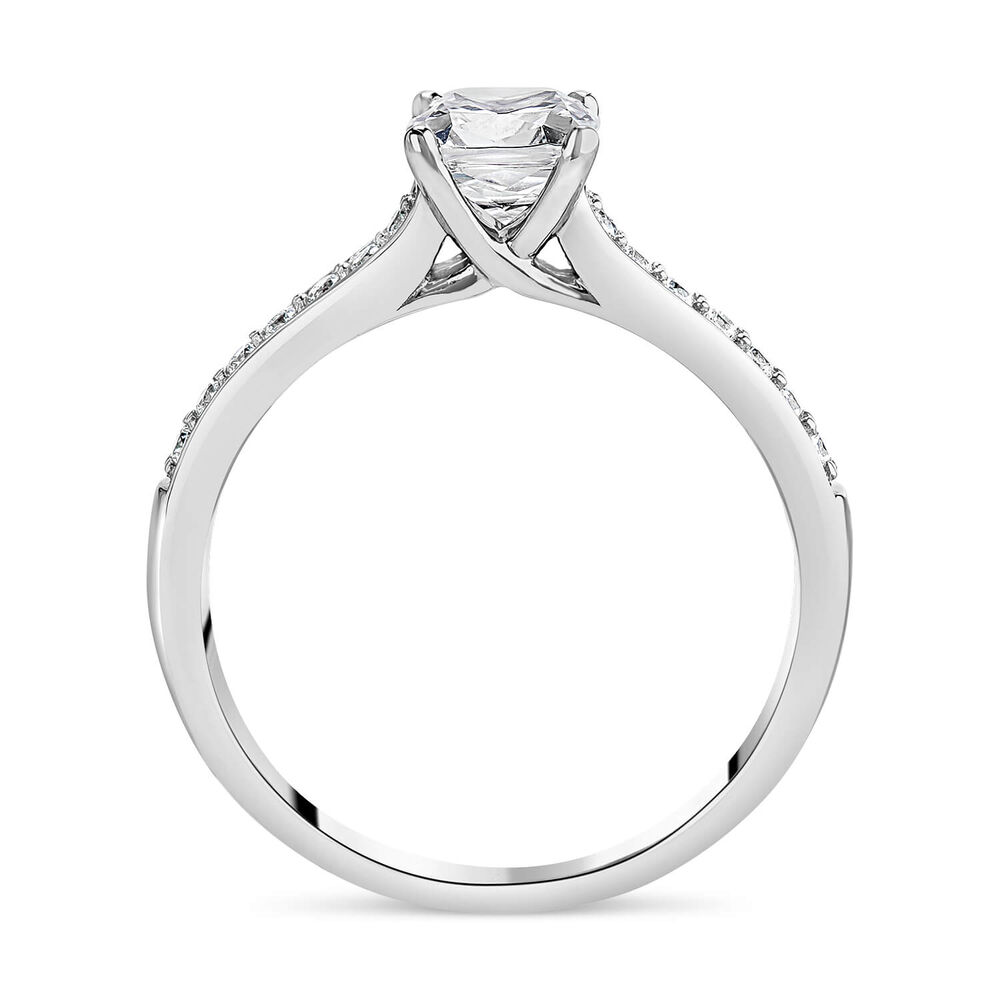 Northern Star 0.80ct Cushion Diamond 18ct White Gold Ring image number 3