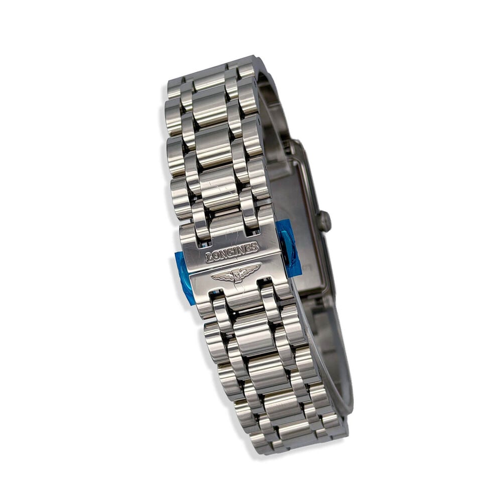Pre-Owned Longines Elegance DolceVita 23.30x 37mm Silver Dial Blue Detail Bracelet Watch