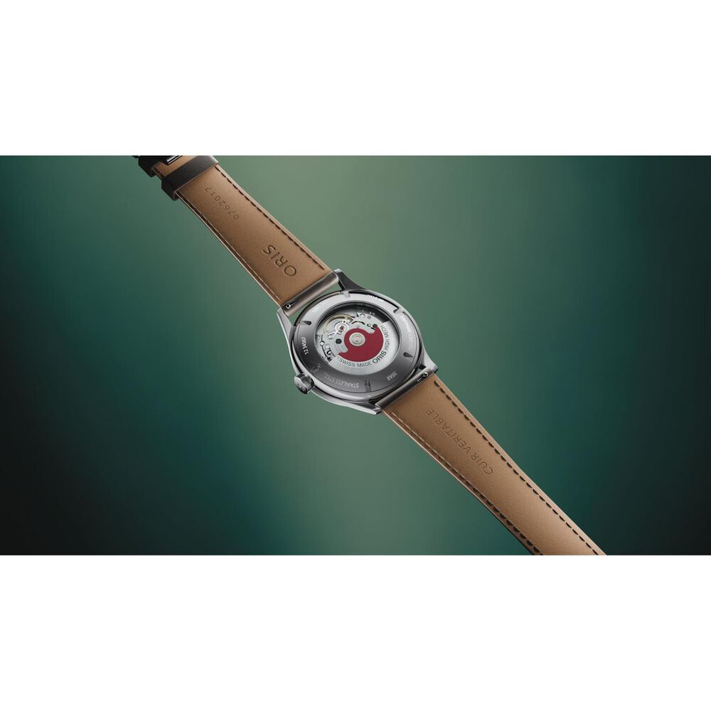 Oris Artelier Date 38mm Blue Dial Black Leather Strap Watch