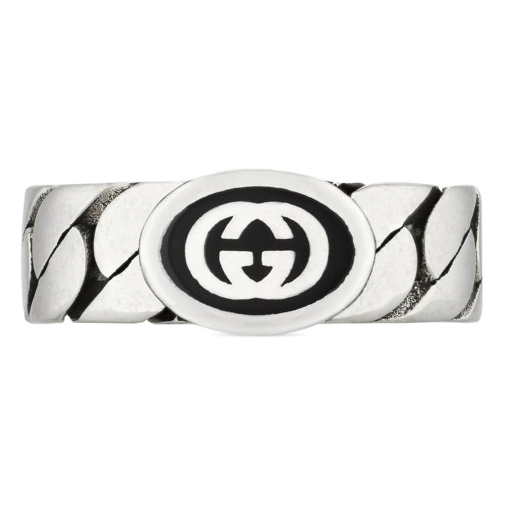 Gucci silver logo clearance