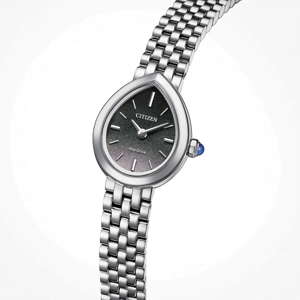 Citizen L Rainell 20mm Black Dial Steel Bracelet Watch