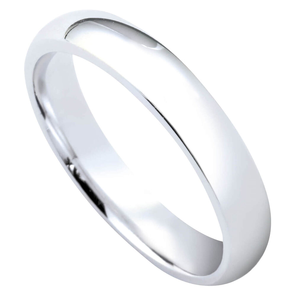 18ct white gold 4mm super court wedding ring