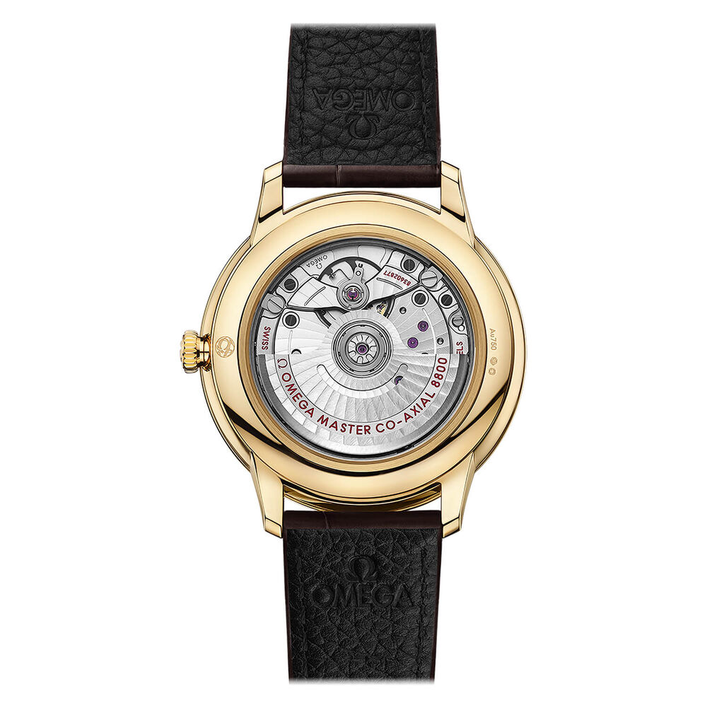 OMEGA De Ville Prestige Co-Axial Master Chronometer 40mm Silver Dial Brown Strap Watch