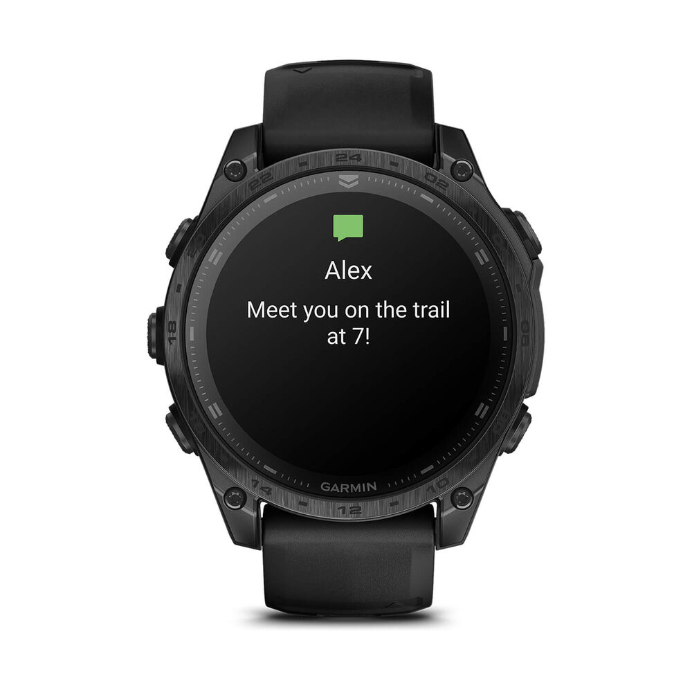 Garmin tactix® 8 AMOLED 47mm Dial Black Silicon Strap Watch image number 2