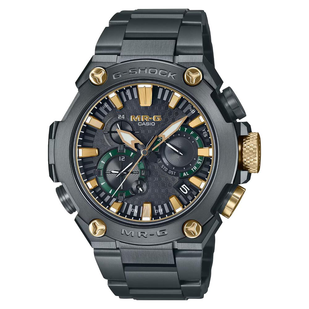 G-SHOCK MR-G 54.7mm Blue-Green Dial Titanium Bracelet Watch