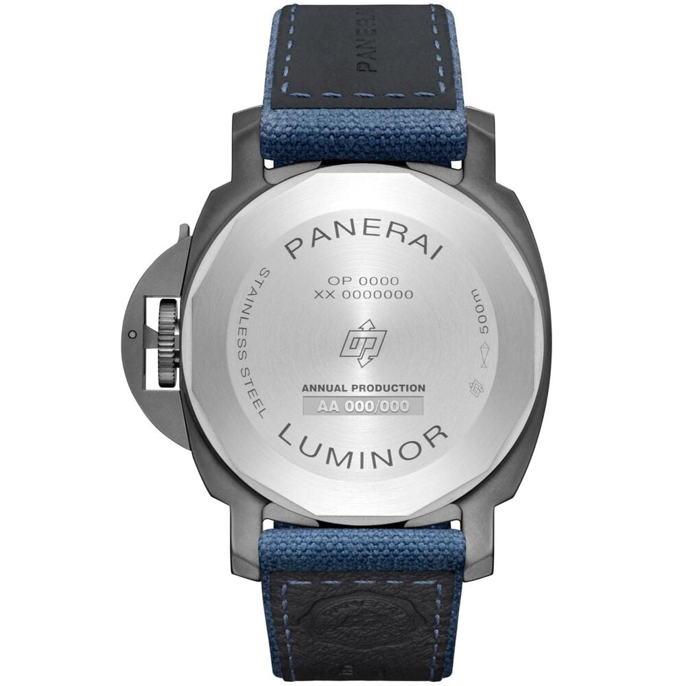 Panerai Luminor 42mm Blue Dial Canvas Strap Watch