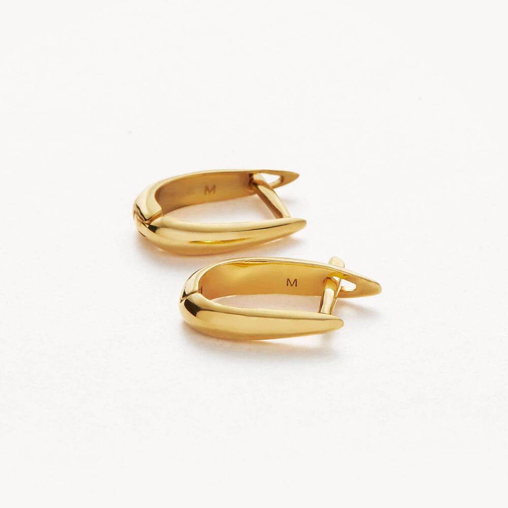 Missoma 18ct Gold Vermeil Sterling Silver Cubic Zirconia Claw Huggie Earrings