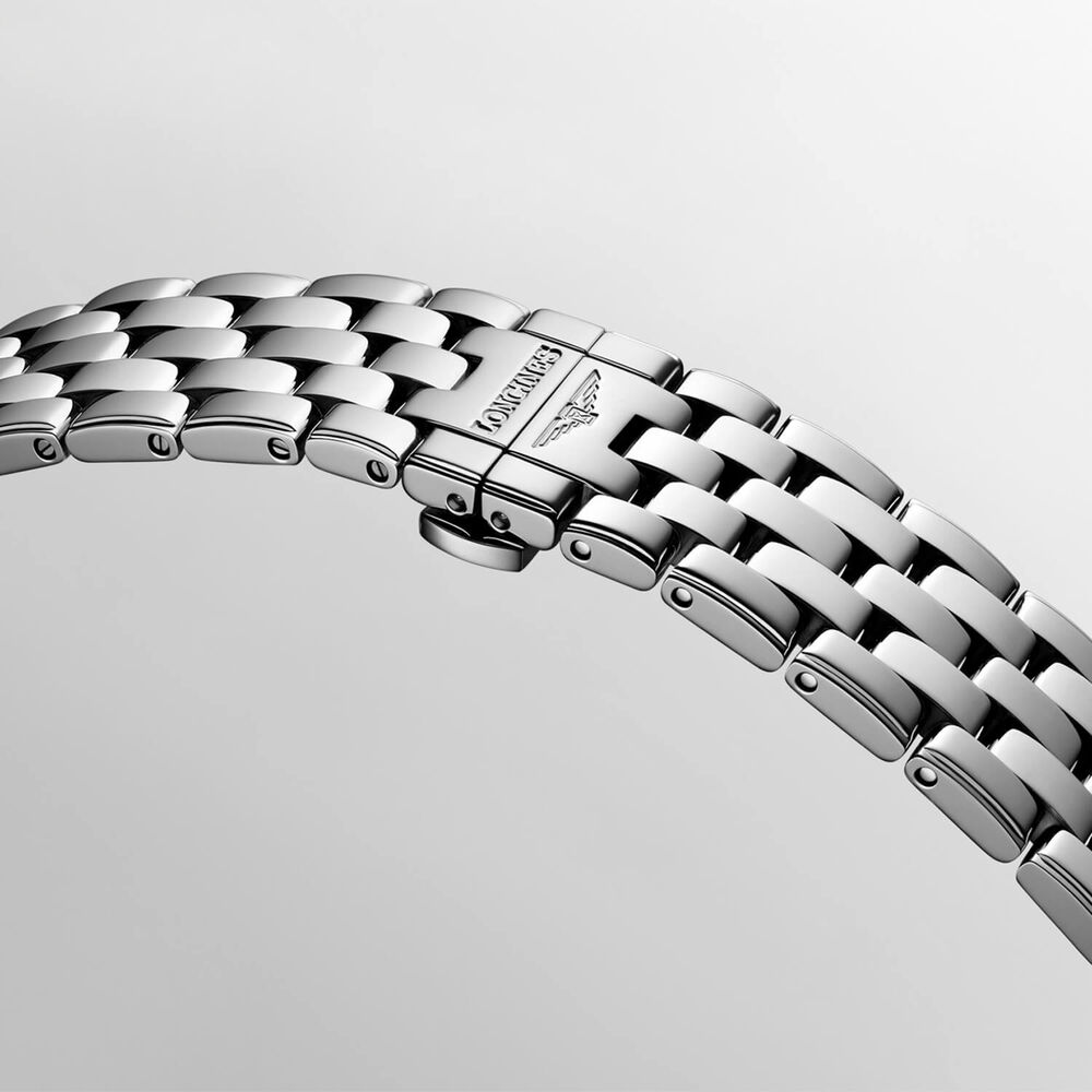 Longines Elegance Flagship Classic 40mm White Dial Steel Bracelet Watch image number 4