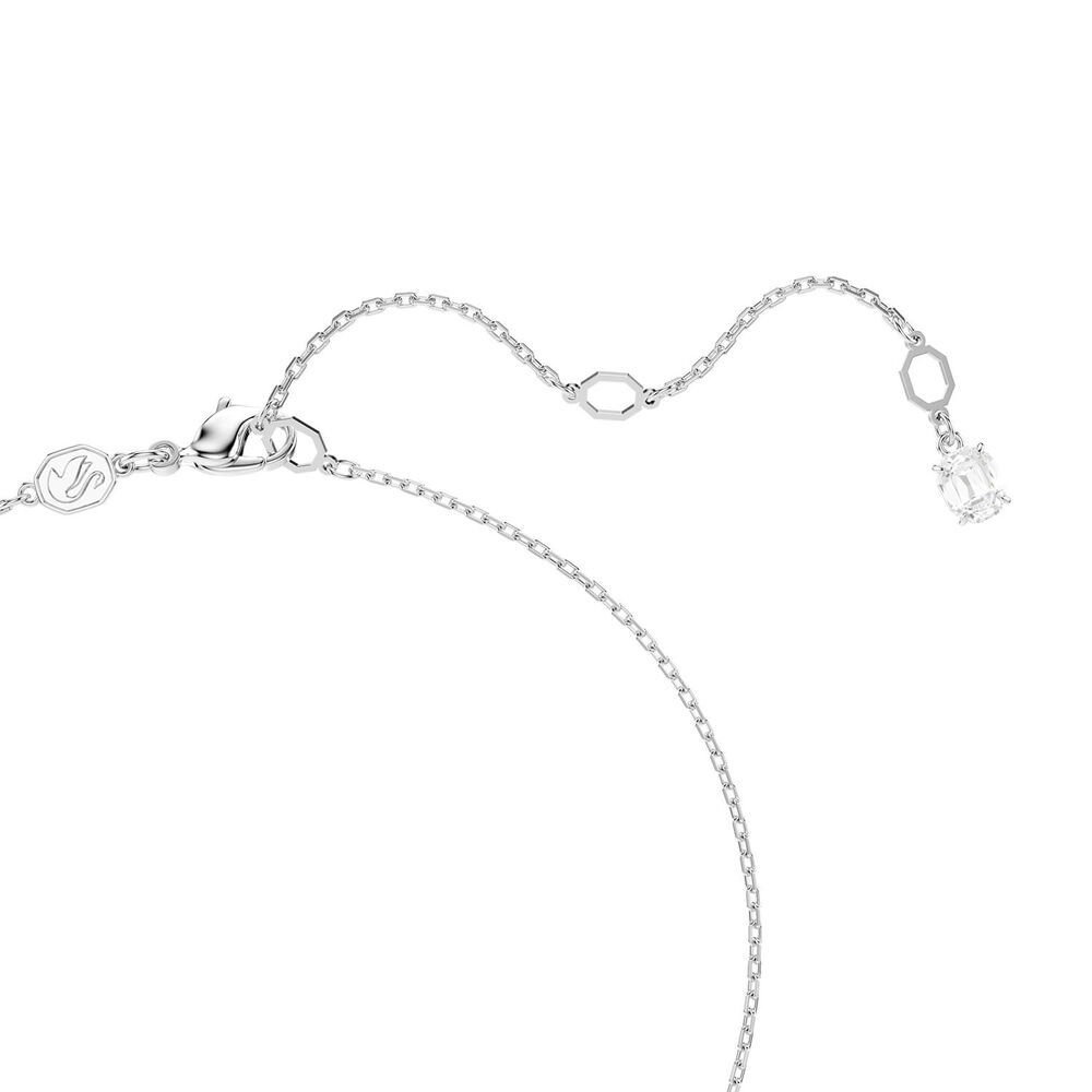 Swarovski Matrix Crystals & Cubic Zirconia & Crystal Pearl Rhodium Plated Circle Pendant