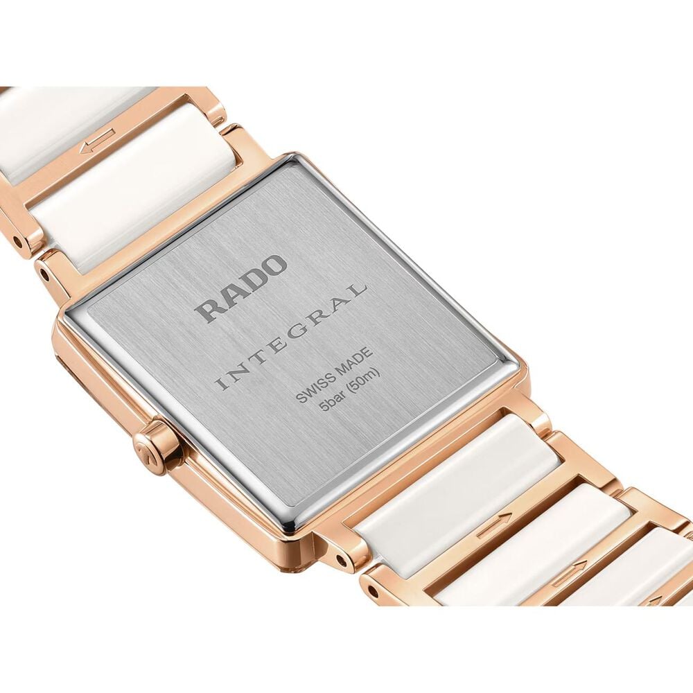 Rado Integral 23mm White Mother of Pearl Dial Two Tone Steel & Ceramic Bracelet Watch image number 3