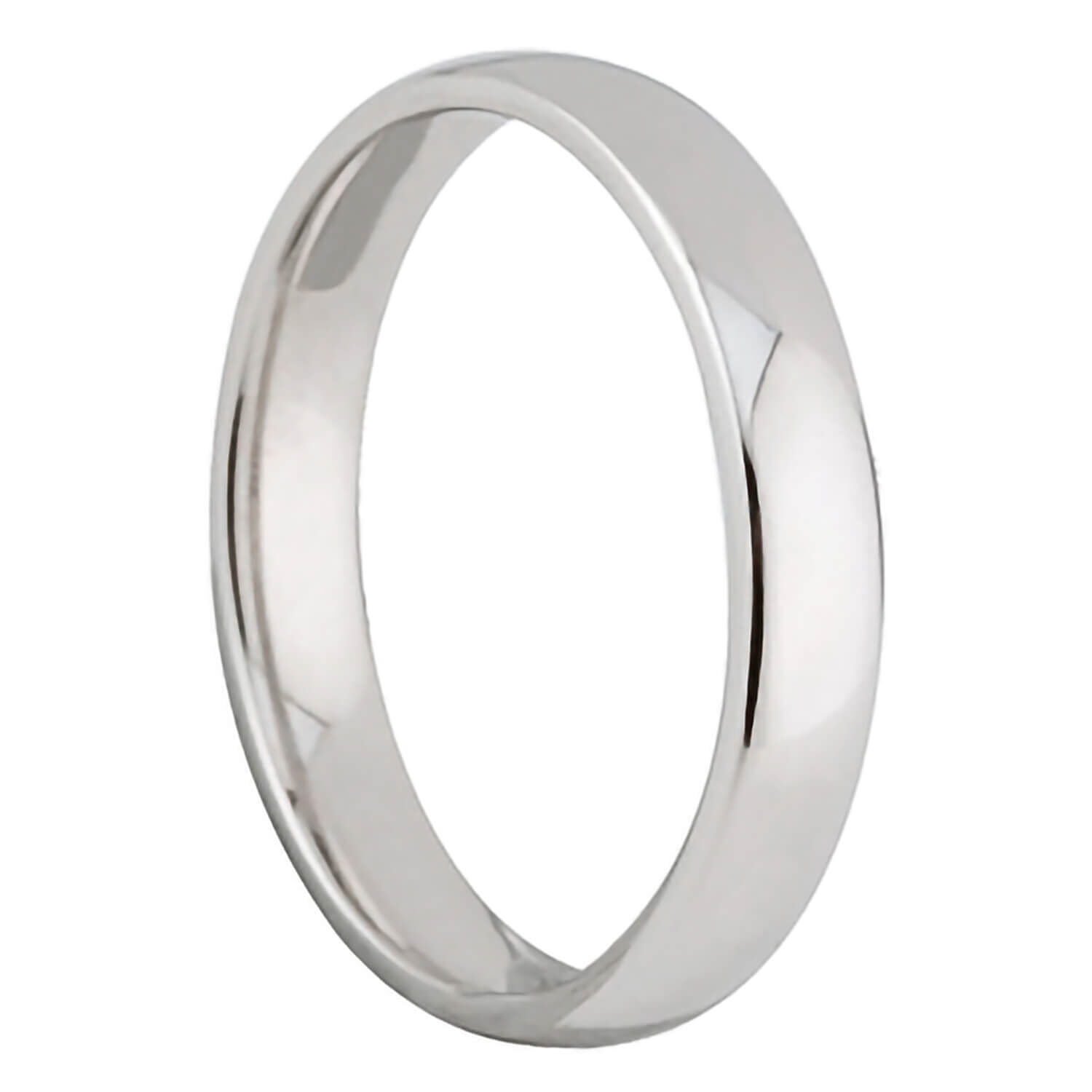 3mm white deals gold band