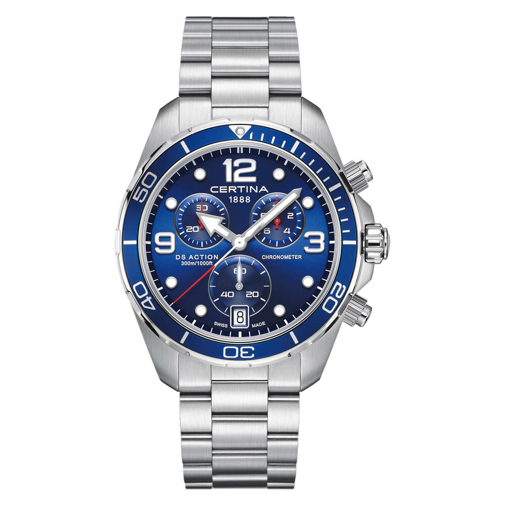Certina Aqua DS Action Blue Dial Steel Bracelet Chronometer Watch image number 0