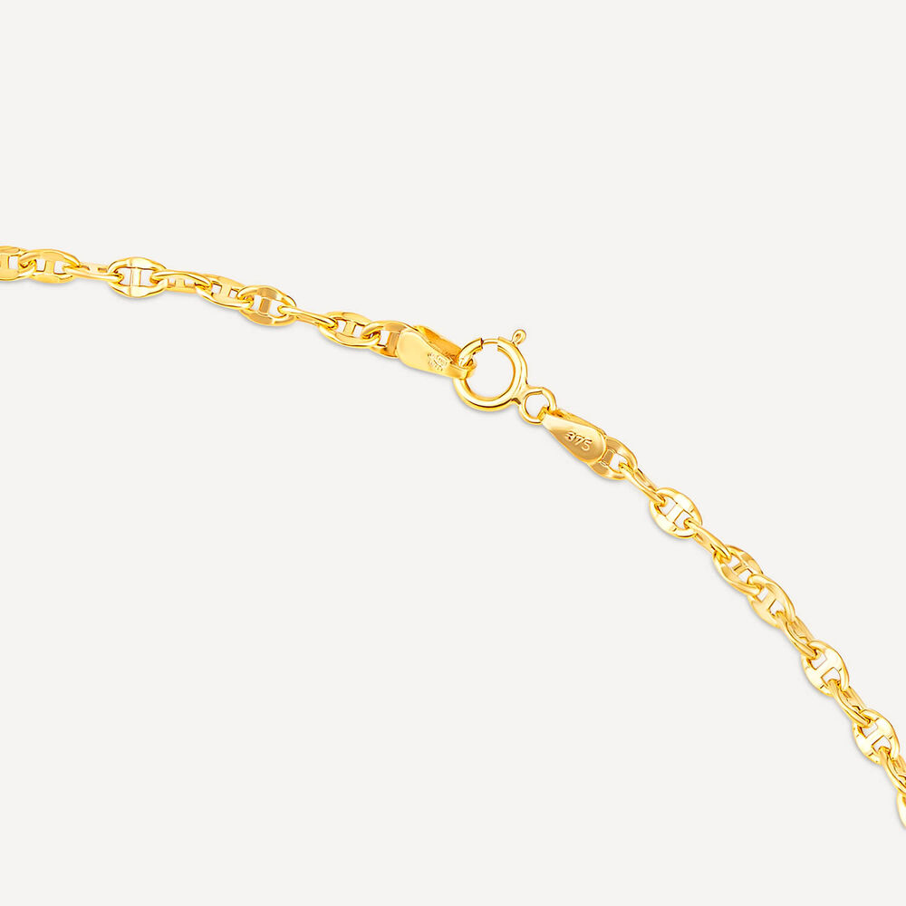 9ct Yellow Gold Small Link 18 inch Chain Necklet image number 1
