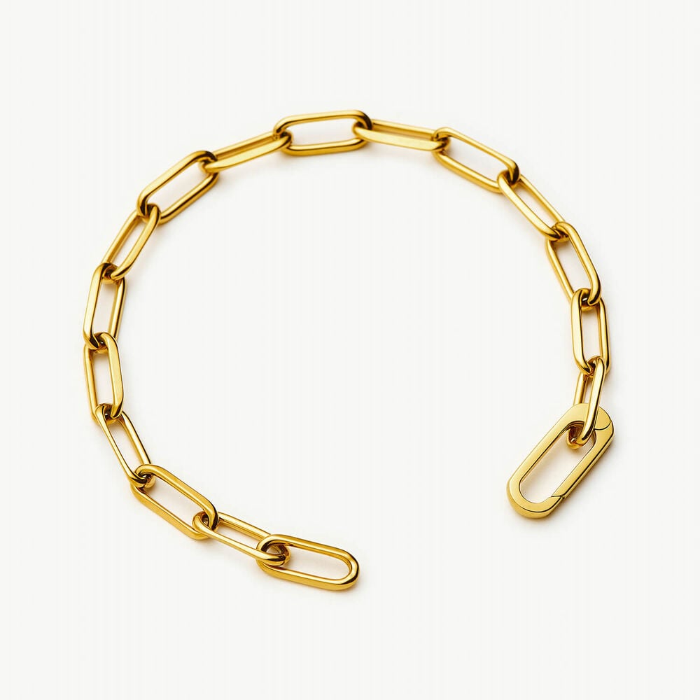 Missoma 18ct Gold Plated Steel Classic Paperclip Chain Bracelet