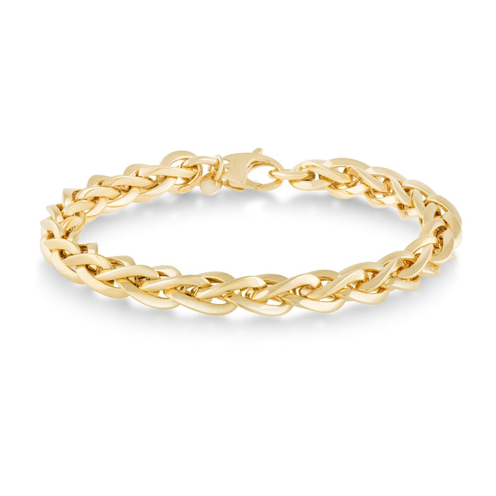 9ct gold heavy link bracelet image number 0