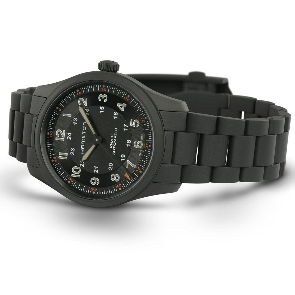 Hamilton Khaki Field 38mm Black Dial Titanium Case Watch image number 2