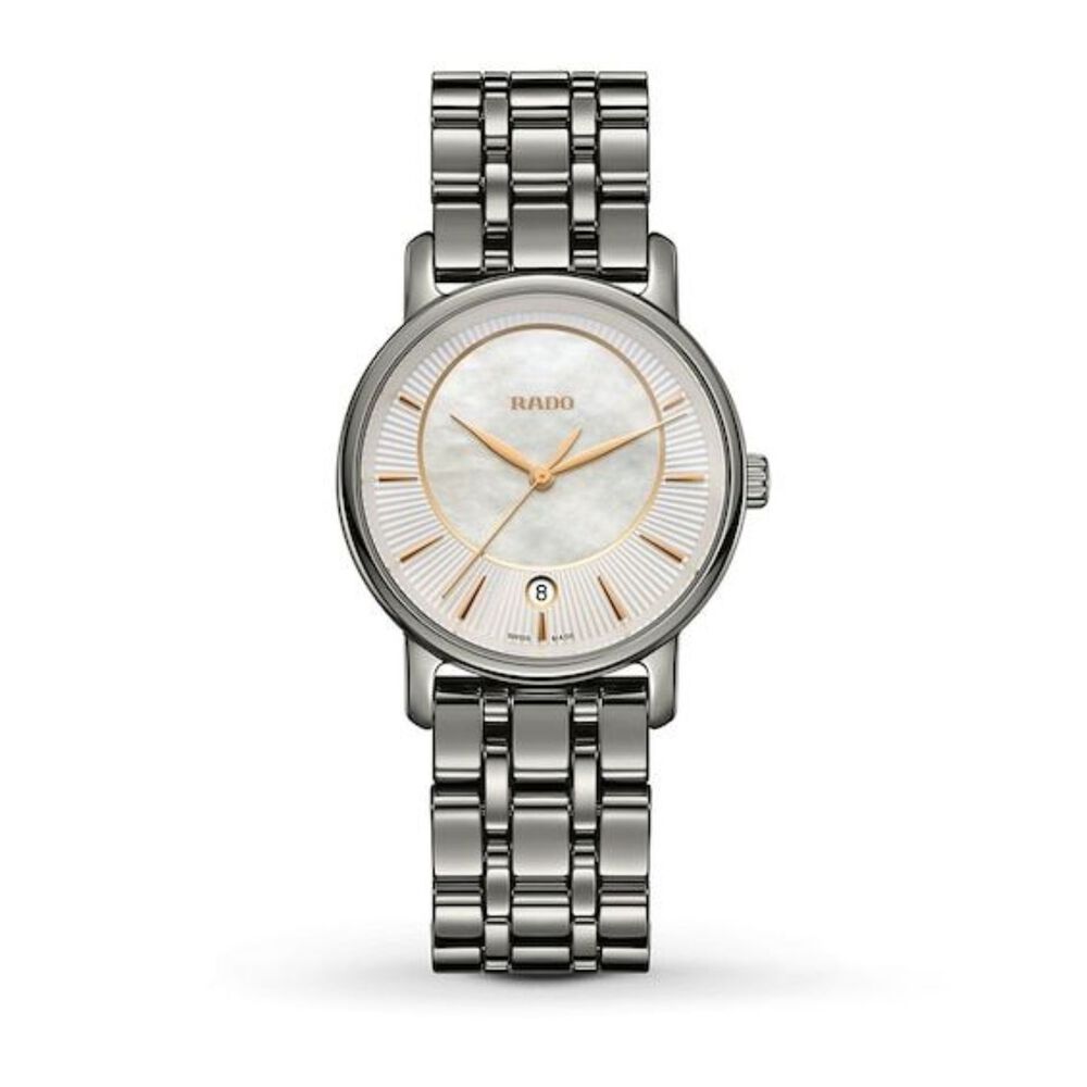 Pre-Owned Rado DiaMaster 33mm Mother Of Pearl Dial Ceramic Case Bracelet Watch image number 0