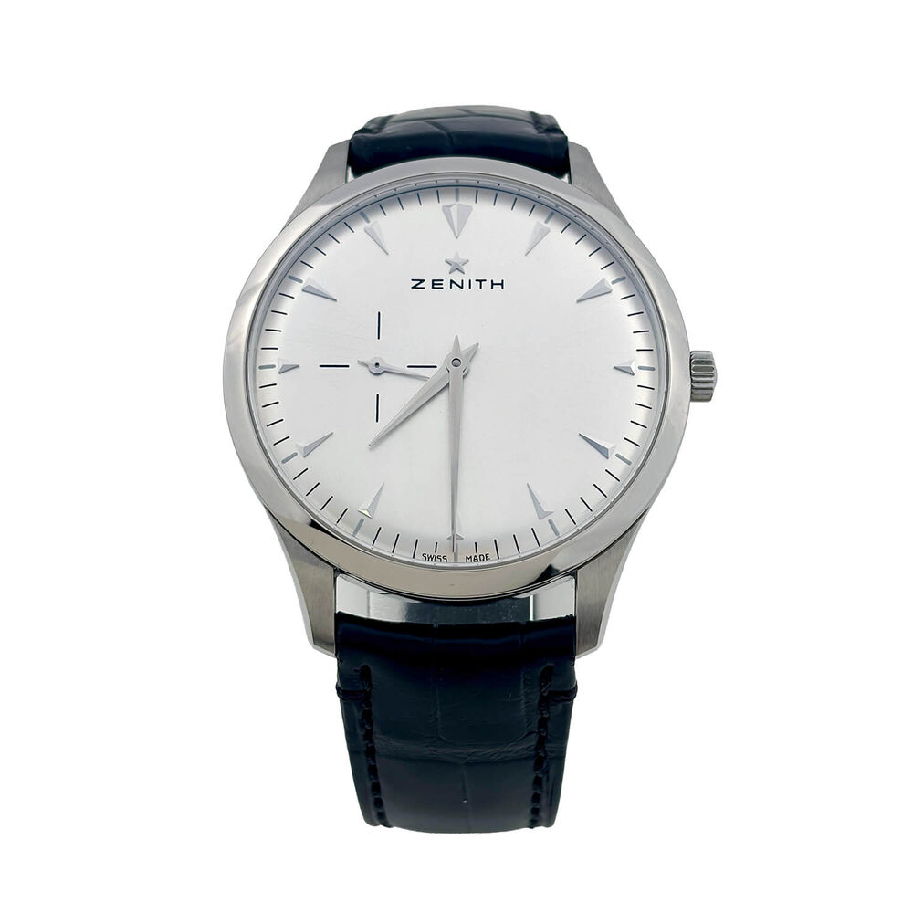 Pre-Owned Zenith Elite Classic 40mm Silver Dial Leather Strap Watch