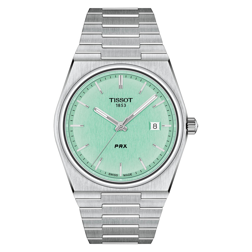 Tissot PRX 40mm Mint Green Dial Steel Bracelet Watch image number 0